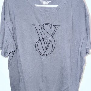 Victoria's Secret Charcoal Tee with Logo